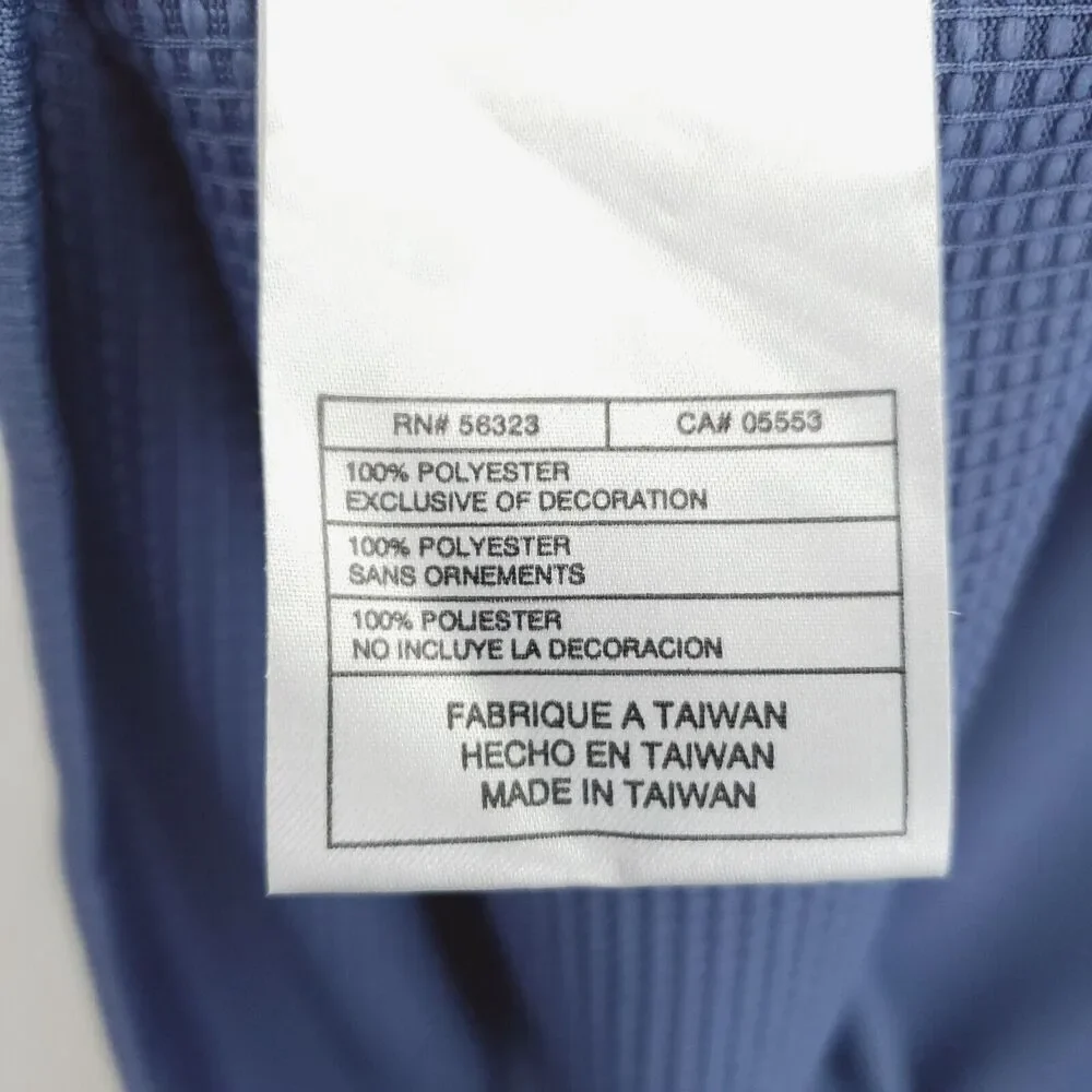Nike Polo Shirt Mens 2XL Blue Golf Sphere Dry Tiger Woods Classic